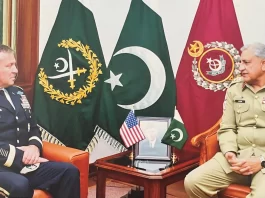On Thursday, August 18, General Michael "Erik" Kurilla, the commander of CENTCOM, convened a meeting with General Qamar Javed Bajwa, the Chief of Army Staff of Pakistan, at the Pakistan Army General Headquarters in Rawalpindi, Pakistan, to deliberate on security matters of mutual concern.