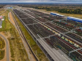 Luzhskaya-Sortirovochnaya Railway Station In Russia