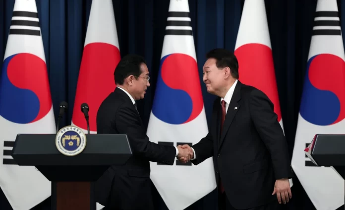 Former President Yoon Suk Yeol with former Japanese Prime Minister Fumio Kishida Former President Yoon Suk Yeol with former Japanese Prime Minister Fumio Kishida