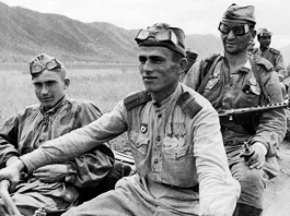 Soviet soldiers in August 1945 during a campaign of the Soviet–Japanese War
