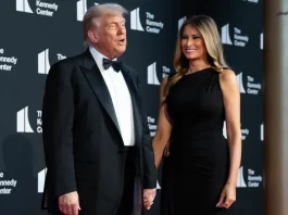 US President Donald Trump and First Lady Melina Trump