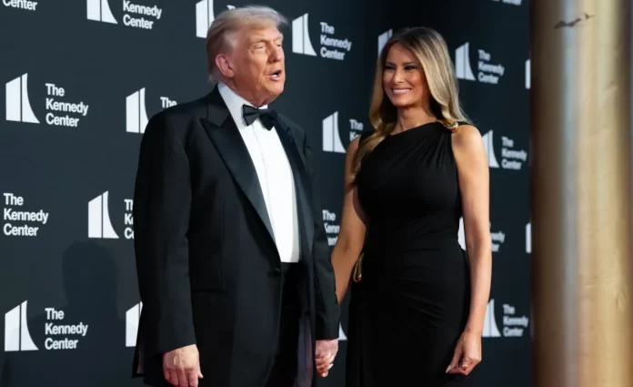 US President Donald Trump and First Lady Melina Trump