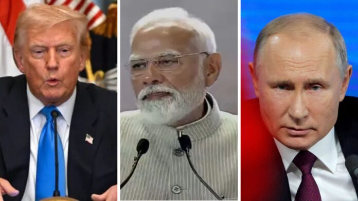 POTUS Donald Trump, PM Narendra Modi and President Vladimir Putin