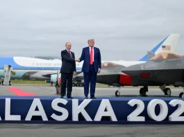 Presidents Vladimir Putin and Donald Trump