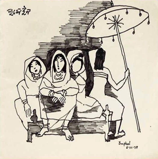MF Husain's Imphal Market