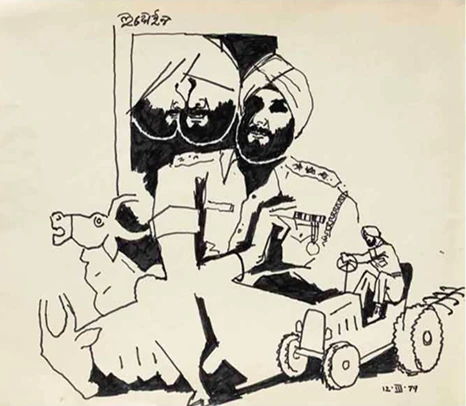 MF Husain's Painting of Captain Devender Singh
