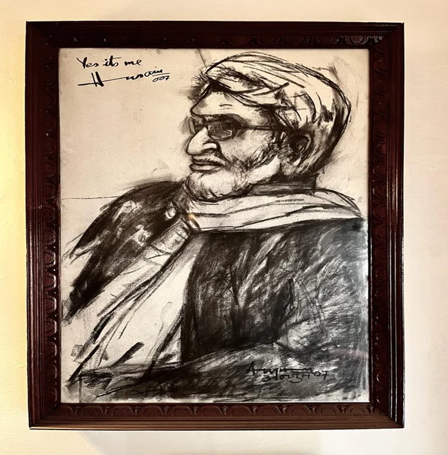 MF Husain's Self Portrait