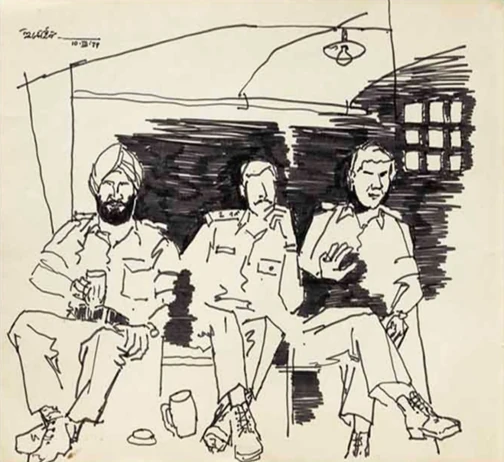 MF Husain's Officers Mess