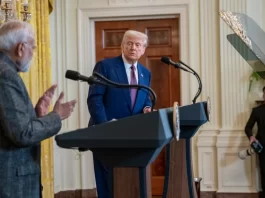 PM Narendra Modi with President Donald Trump in White House