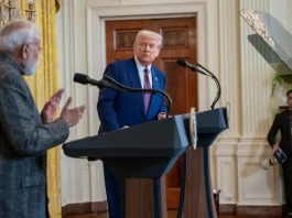 PM Narendra Modi with President Donald Trump in Whitehouse