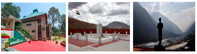 Regimental Museum, Ranikhet Rezang La Memorial, Chushul Walong Memorial