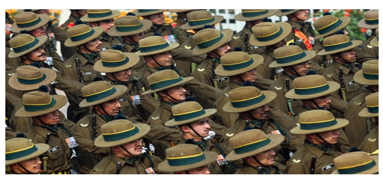 Kumaonis smartly march pasting in Republic Day Parade