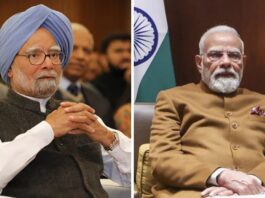 Collage - Former PM Manmohan Singh, Current PM Narendra Modi