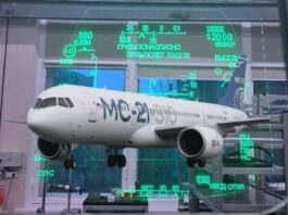 MC-21 augmented reality cockpit display, known as DDR-M