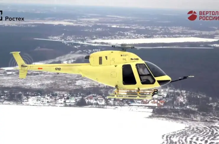 Mi-34M1 Helicopter Flies With Domestic VK-650V Engine