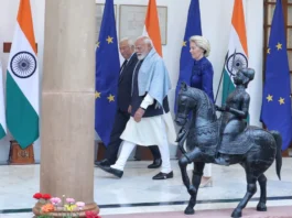 FTAs with the UK and EU: Tariff Relief or Revenue Ruse? PM meets the President of the European Council, Mr. António Luís Santos da Costa and the President of the European Commission, Ms. Ursula von der Leyen at Hyderabad House.