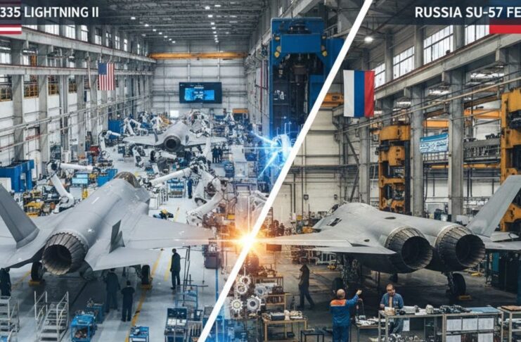 Representative Image of F-35 and Su-57 manufacturing