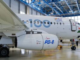 Russian Paints SJ-100 in HAL Livery