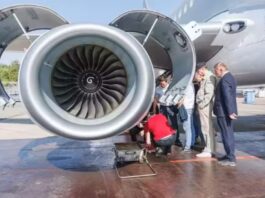 Russian SJ-100 with PD-8 Engine