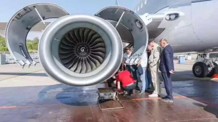 Russian SJ-100 with PD-8 Engine