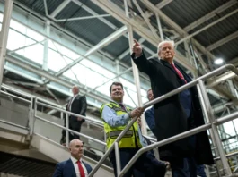 US President Donald Trump Visits Ford Factory