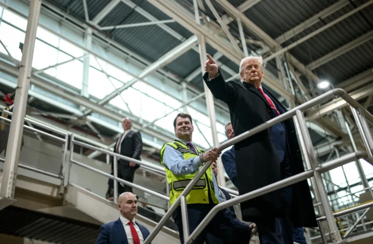 US President Donald Trump Visits Ford Factory