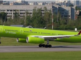 Tu-214 Aircraft in S7 Livery - Illustration