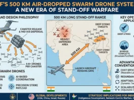 IAF's 500 km Range Air-Launched Drone System Infographic