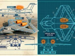 Illustration - Russia’s 100-Ton Diamond Wing Amphibious Aircraft
