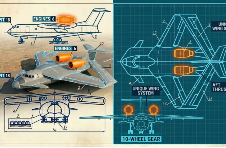 Illustration - Russia’s 100-Ton Diamond Wing Amphibious Aircraft