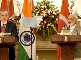Indian PM Narendra Modi and Turkish President Recep Tayyip Erdoğan