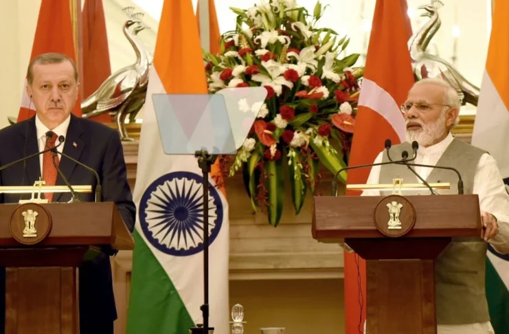 Indian PM Narendra Modi and Turkish President Recep Tayyip Erdoğan