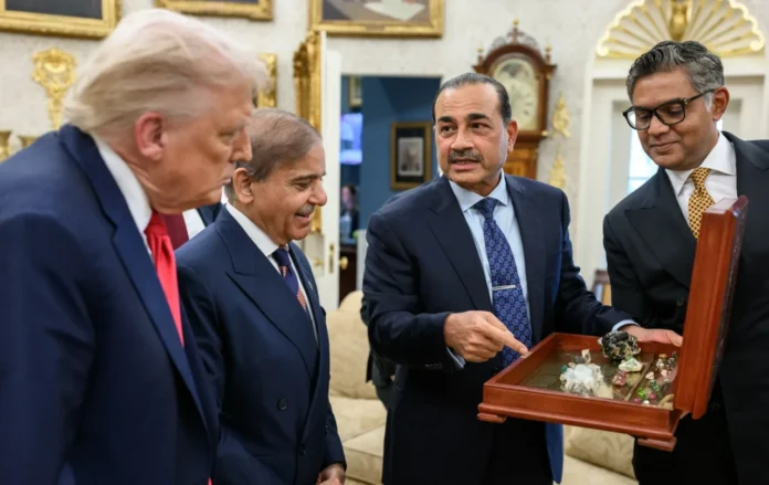 President Donald Trump meets with Prime Minister Shehbaz Sharif and Field Marshal Asim Munir of Pakistan