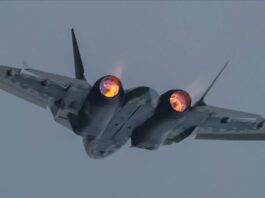 Su-57 Engine During the Flight
