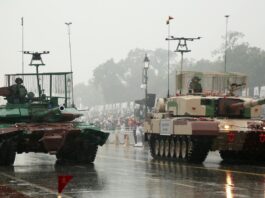 T-90 Bhishma and Arjun Mk-1 Tank with Cope Cage and Attached Drone