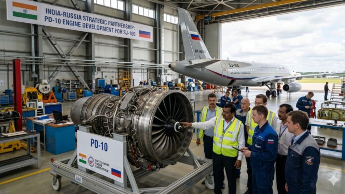 Illustration - Indian Russian PD-10 Engine Proposal for Streched SJ-100