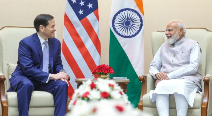 US Secretary of the State Marco Rubio With Indian PM Narendra Modi US Secretary of the State Marco Rubio With Indian PM Narendra Modi