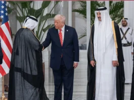 HH the Amir Sheikh Tamim bin Hamad Al-Thani and POTUS Donald Trump