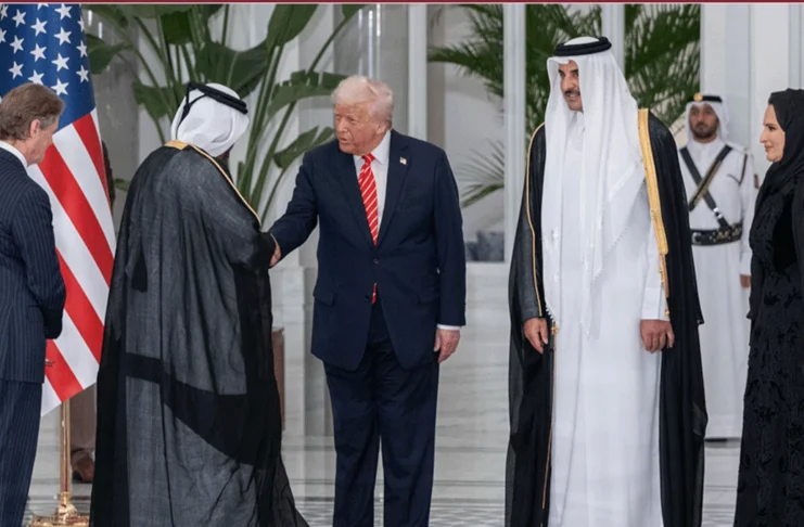 HH the Amir Sheikh Tamim bin Hamad Al-Thani and POTUS Donald Trump