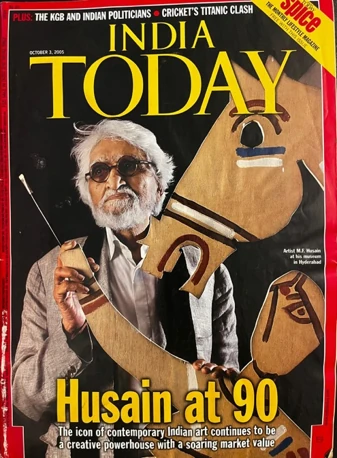 India Today Cover MF Husain at 90
