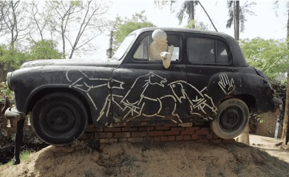 M F Husain first car painted, Faridabad, Haryana