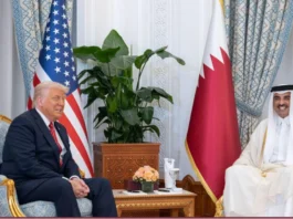 HH the Amir Sheikh Tamim bin Hamad Al-Thani With Potus Donald Trump