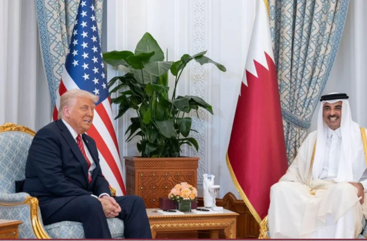 HH the Amir Sheikh Tamim bin Hamad Al-Thani With Potus Donald Trump