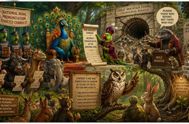 Politics of Collapsing Tunnel
