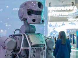 Teledroid anthropomorphic robot